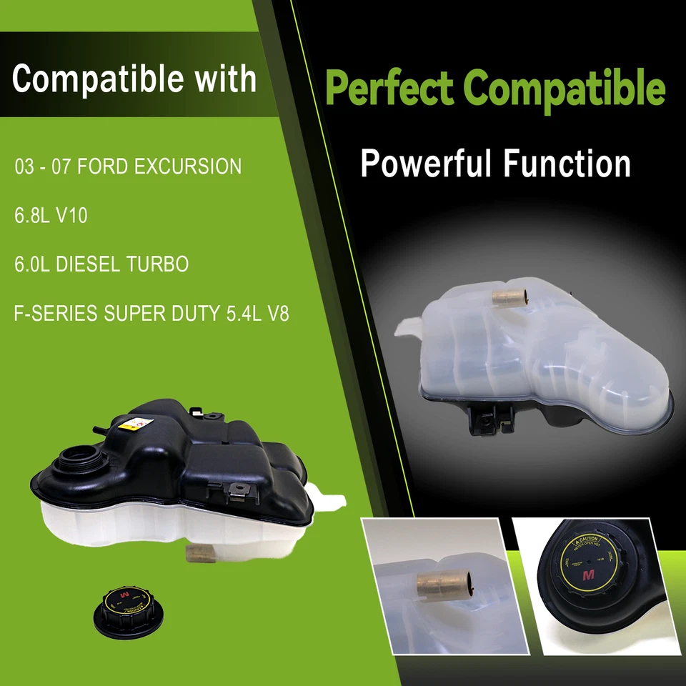 Coolant Reservoir Tank & Cap for 03-07 Ford F-250 F-350 F-450 Excursion⭐⭐⭐⭐⭐ - Imagem 4 de 4