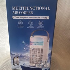Portable Evaporative Cooler White 3 Speeds Timer Large Water Tank Desk/Tabletop