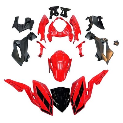 Amotopart Fairing Kit For Kawasaki Z400 2018-2024 Black Red