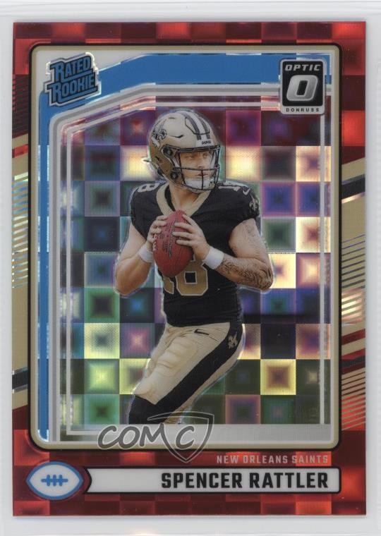 2024 Donruss Rated Rookie Optic Preview Red Pandora Prizm Spencer Rattler 4f5