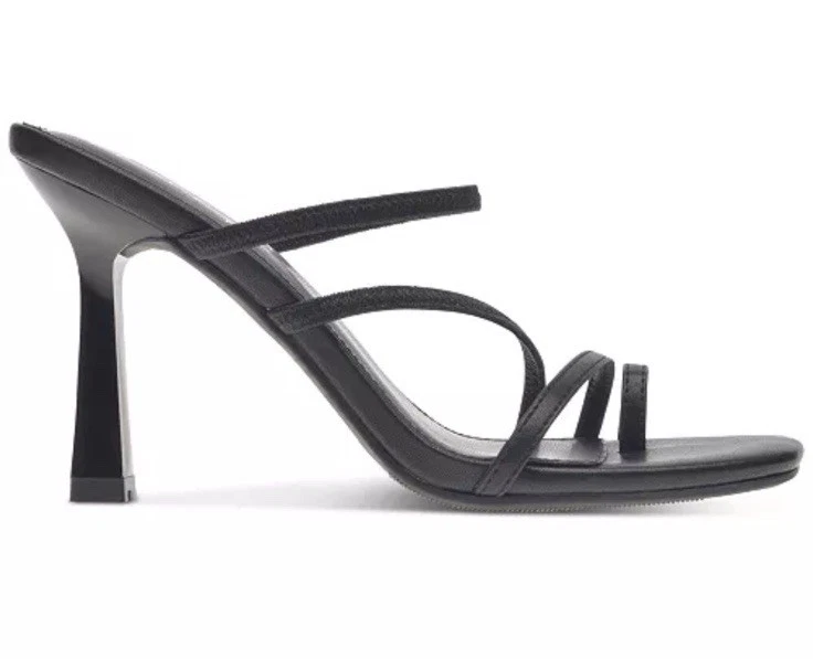 Sandalias de vestir Wild Pair Lenore para mujer con tiras color negro talla 5 M Foto 2 de 4