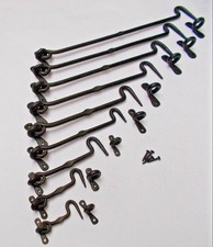 HAND FORGED BLACKSMITH wrought iron Rustic old english vintage Cabin Hook & Eye