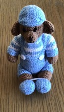 New Hand Knitted Baby Boy Gift Wrapped Celebration Gift 13cm Baby Shower Gift