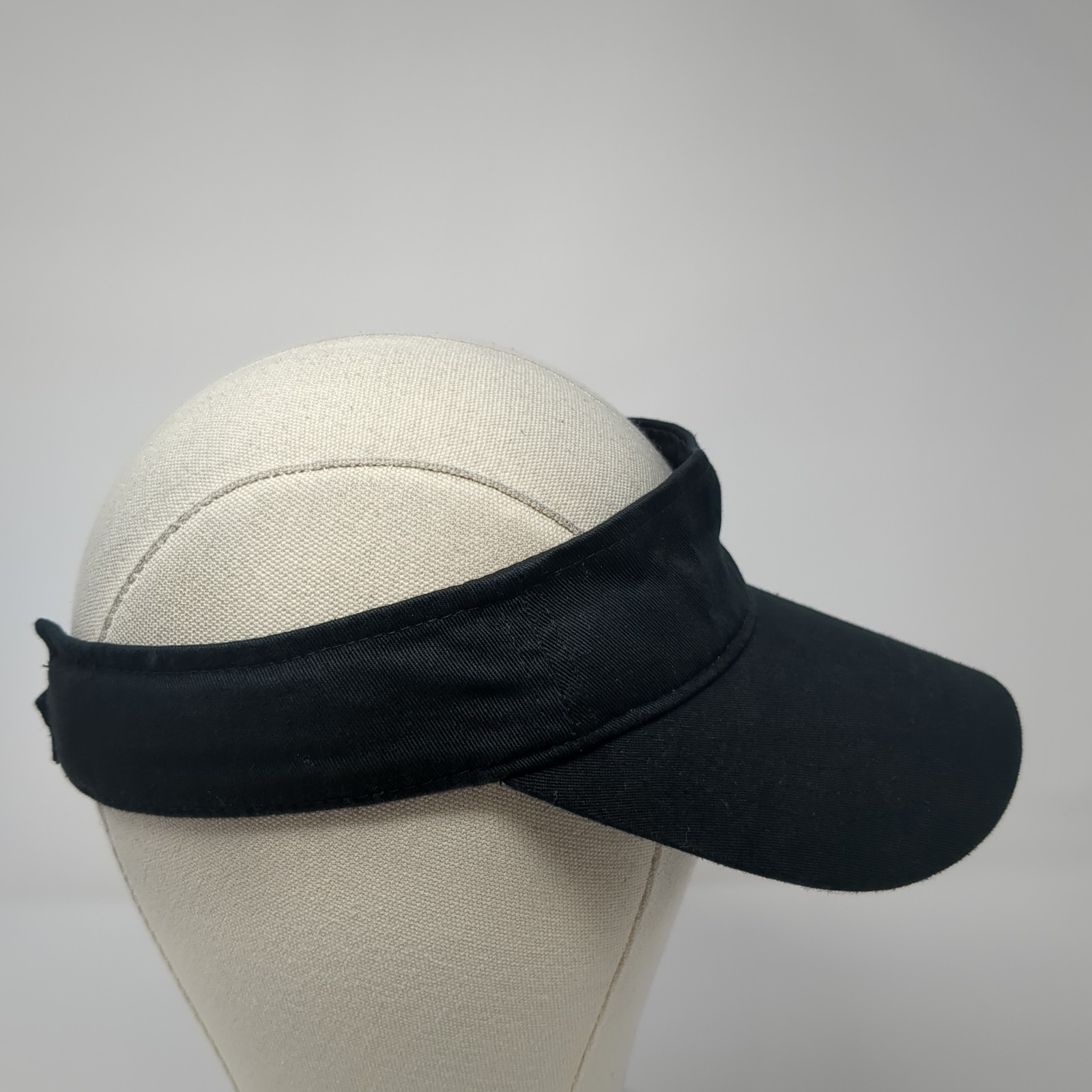 Unbranded Strapback Visor Hat Solid Black One Siz… - image 5