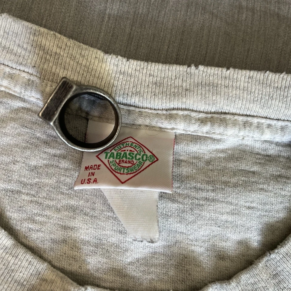 Camiseta deportiva Tabasco vintage años 90 talla L/XL ligeramente desgastada Foto 4 de 4