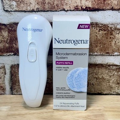 Neutrogena Microdermabrasion System Puffs Refill 24 Rejuvenating + Head &  Wand