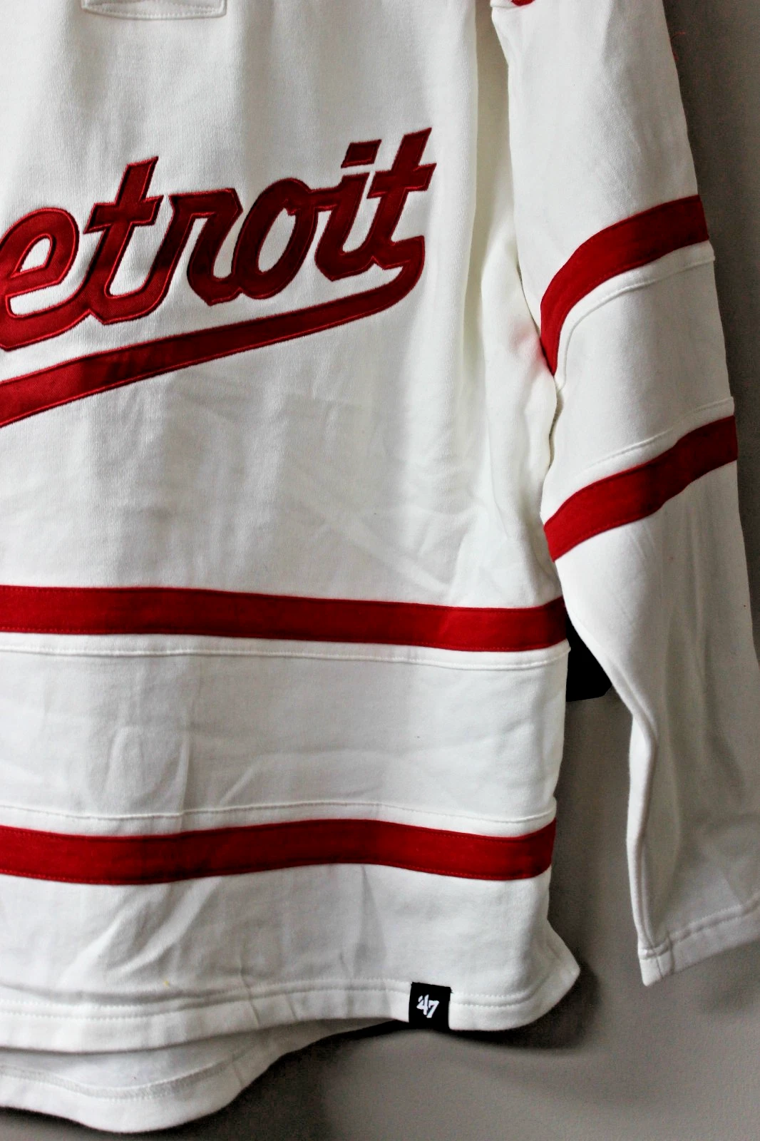 Detroit lacer old time jersey style mid weight cotton hoodie