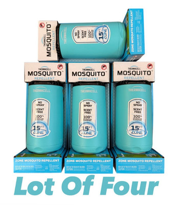 Thermacell Mosquito Repellent 15FT Zone No Spray Scent FREE Patio Shield 4 PACK