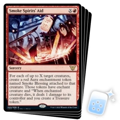 SMOKE SPIRITS' AID X4 Kamigawa: Neon Dynasty: Commander Magic MTG MINT CARD