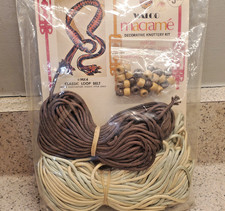 Vintage 70's Macrame Kit Book -6 Projects 2 Cord Beads Boho Festival Loop Belt