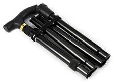 Easy Folding Aluminium Walking Stick Light weight for Disabled + Uk seller
