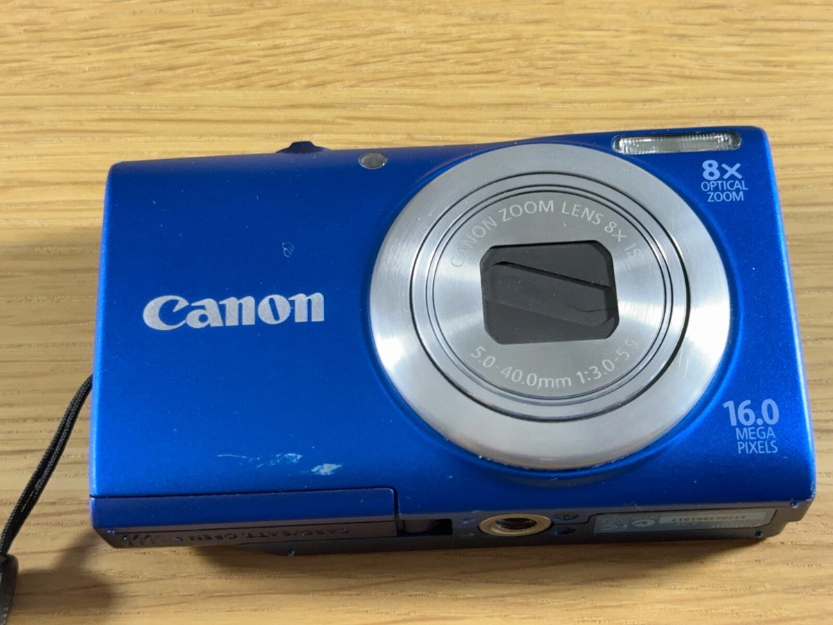 Canon PowerShot A4000 IS 16MP 4x Digital Zoom Blue 95% NEW English