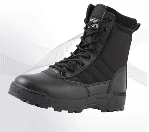 Botas de hombre zapatos tácticos de senderismo al aire libre botas militares Combat Army Boots - - Imagen 9 de 15