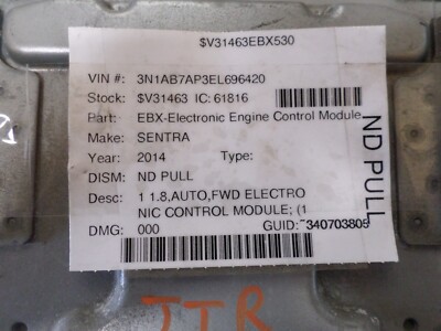 2013-2015 Nissan Sentra 1.8L Engine Control Module ECM ECU PCM OEM