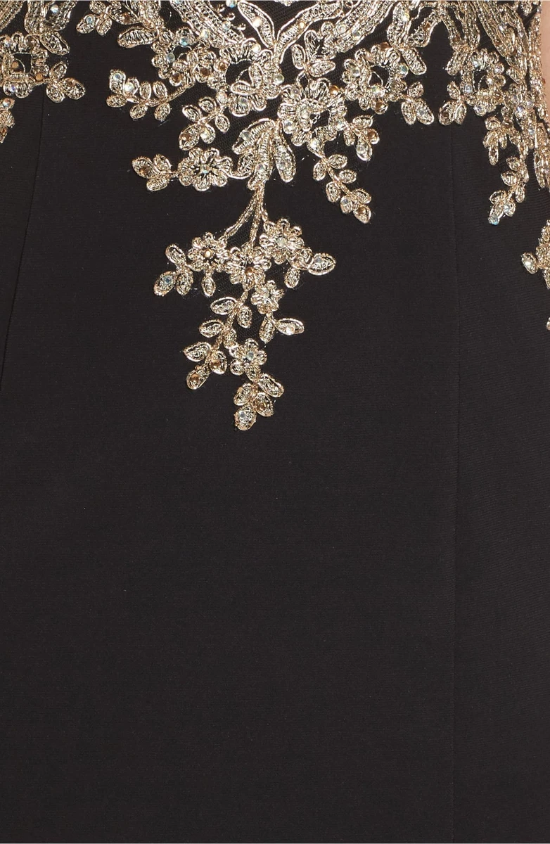Xscape appliqué hotsell corset gown