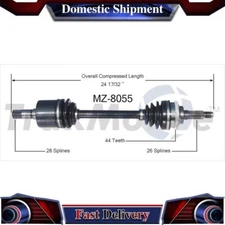 Front Left CV Axle Drive Shaft Joint Assembly For 1992 1993 1994 1995 Mazda MX-3
