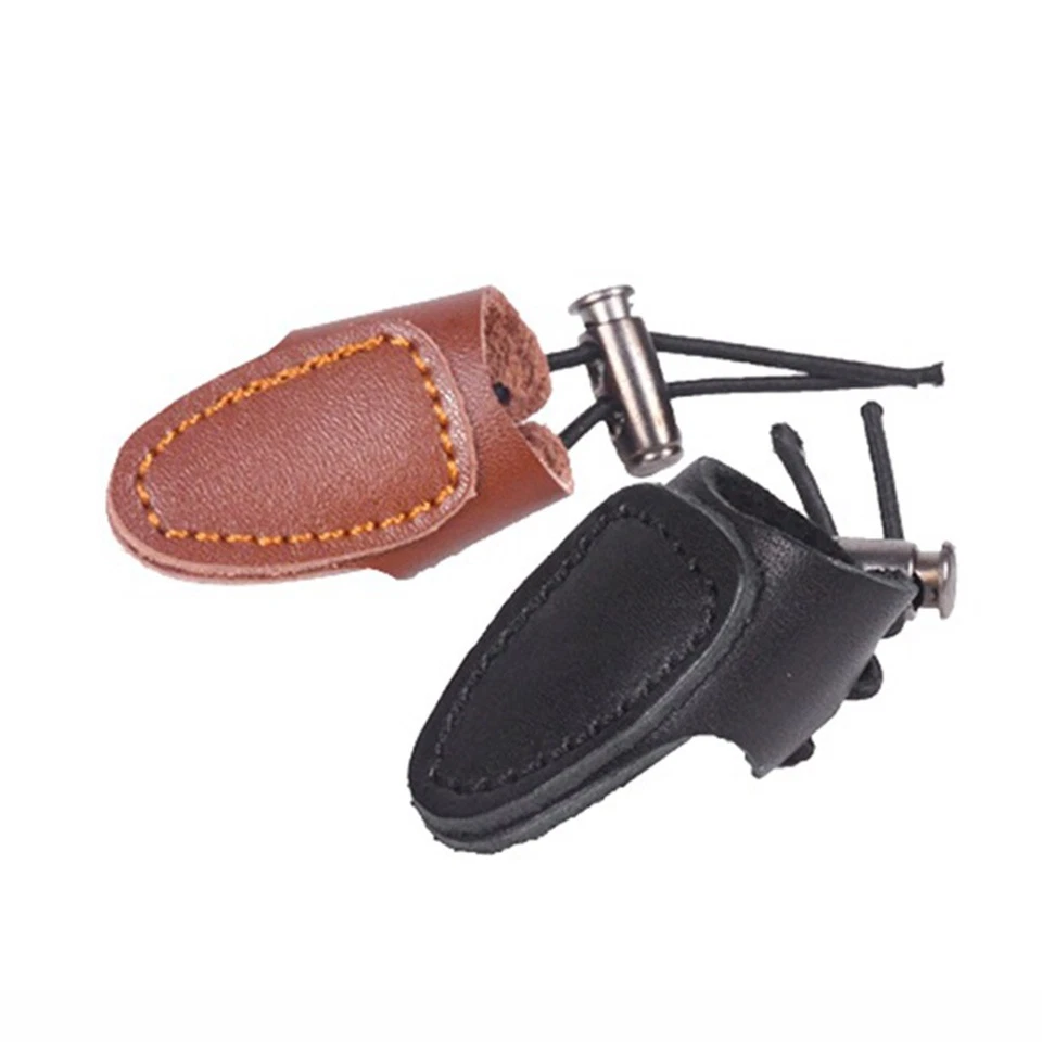 Onglet protège-doigts bague pouce en peau de vache premium optimisez vos compé - Photo 4/4