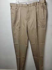 Haggar Work to Weekend Pro Classic Fit Flat Front Pants - Khaki - 38Wx34L