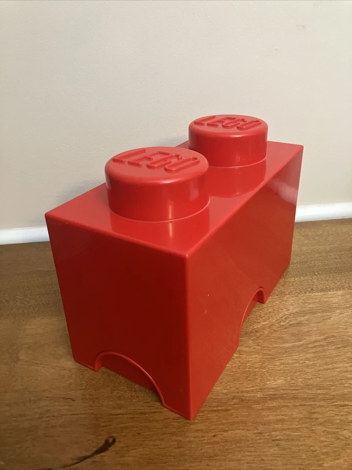 LEGO Ladrillos de Almacenamiento Rojo Negro Verde Caja Contenedor Lote de 3 Foto 2 de 4