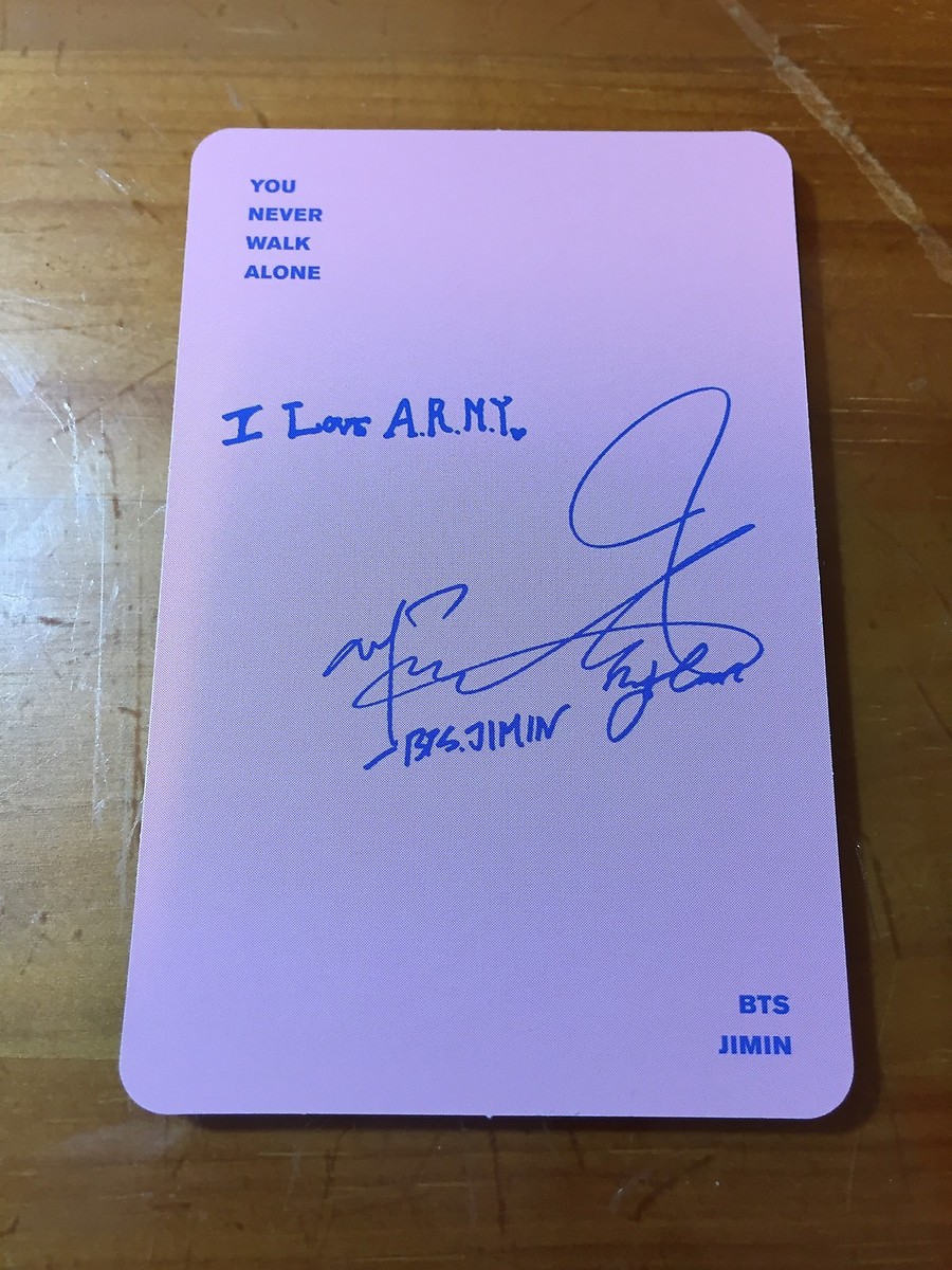 BTS Bangtan Boys You Never Walk Alone YNWA Jimin Photo Card