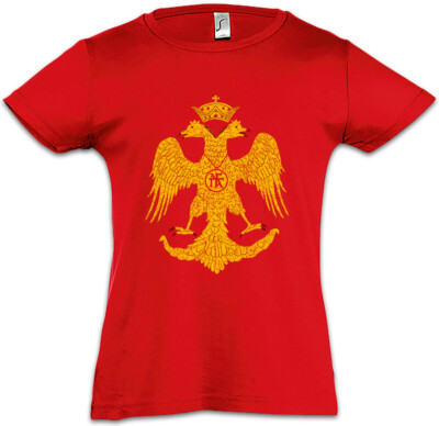 Byzantium Eagle Flag I Kids Girls T-Shirt Rome Empire Byzanz Roman Legion Symbol