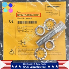 For TURCK Bi2-M12-AP6X-H1141 46065 Inductive sensor PNP Metal Barrel w/Connector