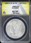 1880-O $1 Morgan Silver Dollar ANACS AU 50 Details