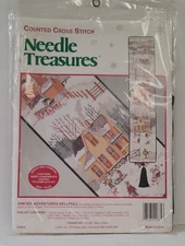Needle Treasures WINTER ADVENTURES BELLPULL Cross Stitch Kit #02884