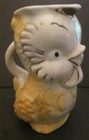 Vintage Shawnee Pottery Yellow Chickadee Bird Pitcher - 6", 1940's