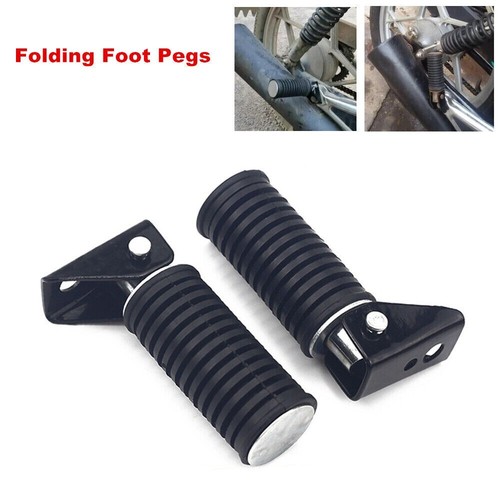 Motorcycle Foot Pegs - 1 Pair Folding Aluminum Foot Rests For Bikes, Karts, Scooters & ATVs - View #5