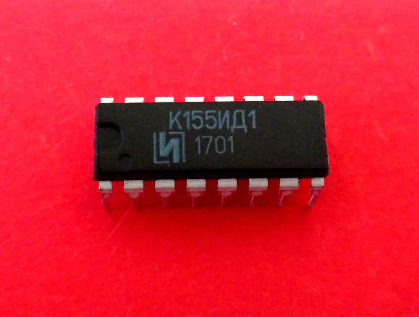 K155ID1 К155ИД1 a-g 74141 Nixie clock tube driver IC high voltage