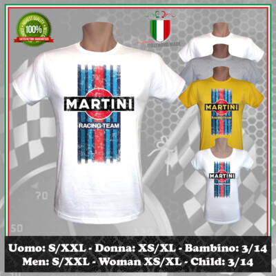 VINTAGE MARTINI RACING T-SHIRT INSPIRIERT RALLY GP RETRO 70 80 HERREN DAMEN KINDER