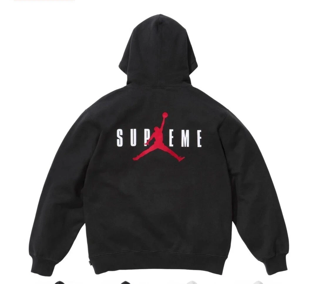 Felpa con cappuccio Supreme Jordan nera piccola