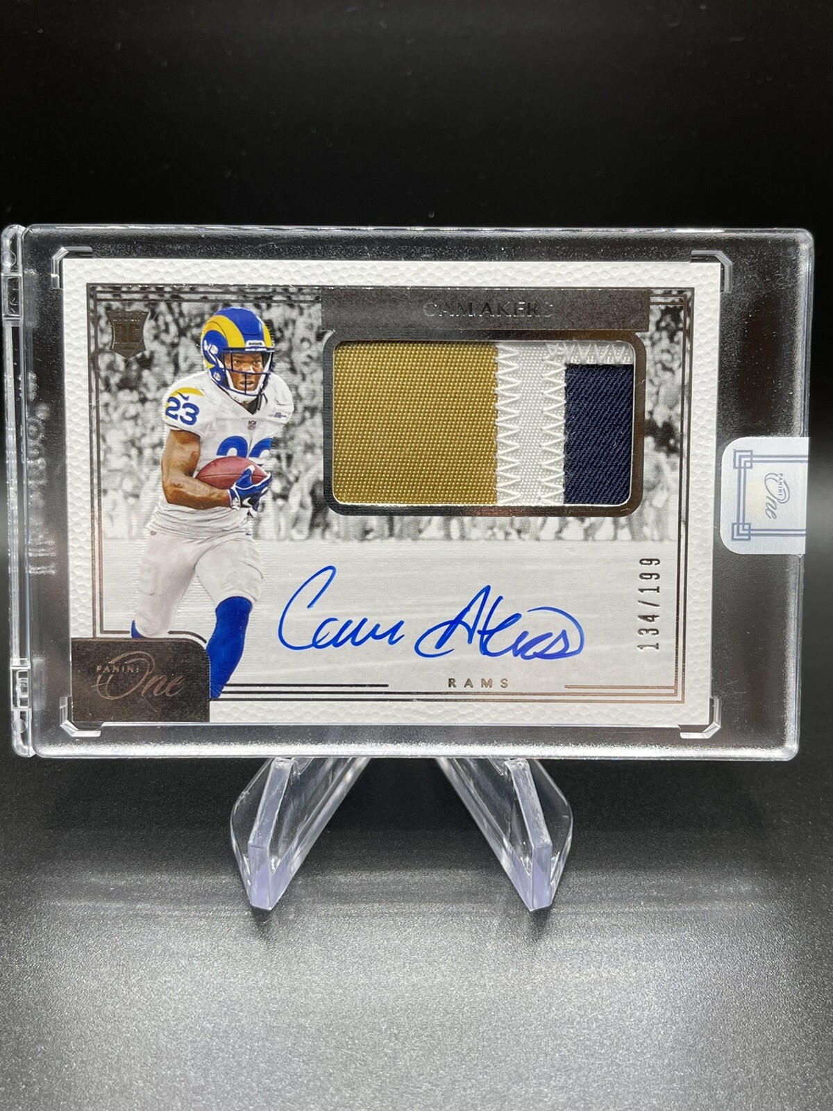 2020 Panini One Cam Akers RPA Three Color Patch Auto /199 Rookie RC #25 🔥📈