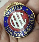 ANTIQUE ENAMEL DEERING MEDAL INTERNATIONAL HARVESTER COMPANY AGRICULTURE URUGUAY