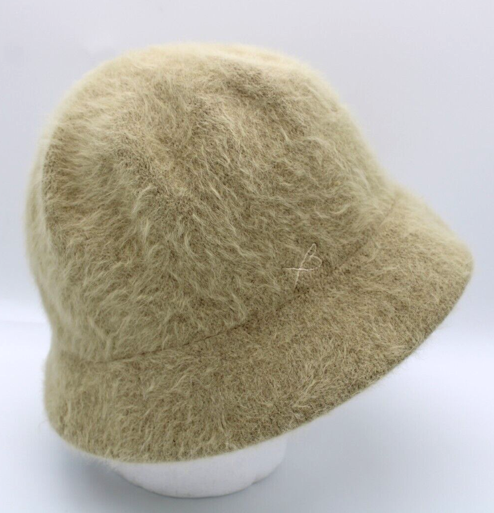 Betmar New York Angora Bucket Hat Ivory Soft Fuzzy Minimalist Chic Winter Cozy Womens Betmar New York Angora Blend Bucket Hat Fuzzy Beige  main image 3