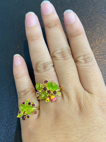 NATURAL GARNET GARNET STERLING SILVER 925 RING - 第 6/8 張圖片