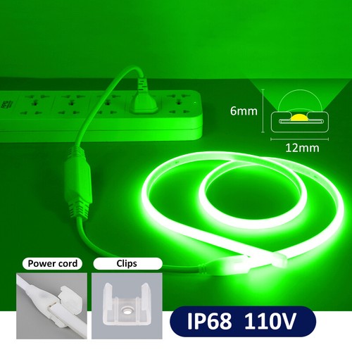 50ft 110V COB LED Light Strip 480LEDs/m Waterproof Indoor Outdoor Boat Car Decor - Picture 27 of 44