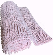 Bath Mat Set 2 Piece Non Slip Chenille 1pc or with Toilet Pedestal
