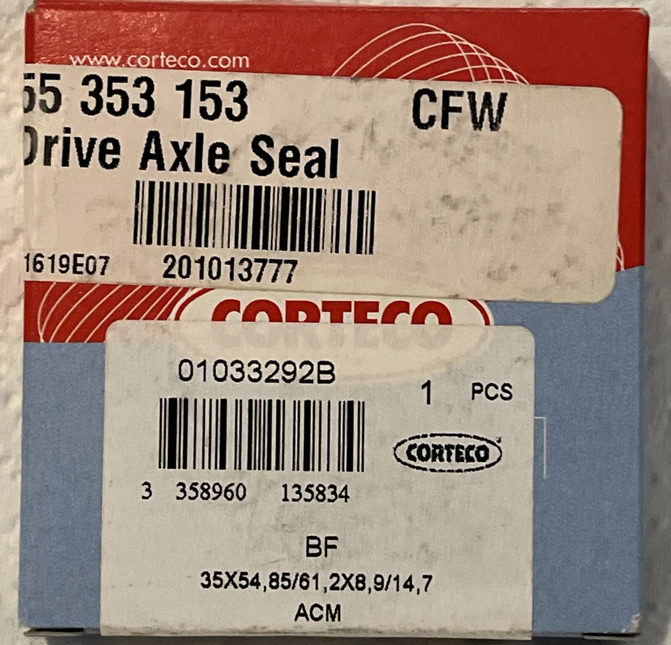 Sello diferencial eje Corteco -- Para Saab 9-3 #01033292B #55353153 -- NUEVO Foto 4 de 4