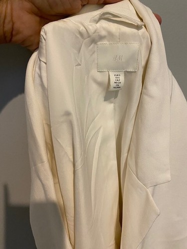 white oversized boyfriend blazer by H&M size S - Picture 3 of 3