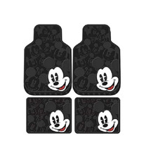 New 4pc Set Mickey Mouse Expressions Car Truck Front Rear Rubber Floor Mats