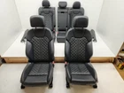 2018-2025 AUDI SQ5 DIAMOND STITCH BLACK LEATHER FRONT & REAR SEATS OEM