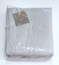 Sferra Home Collection Plush Blanket 8890 King Grey 100% Cotton