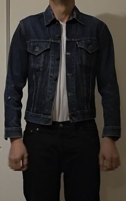 Levi s Vintage Jeansjacke Big E 70505 Type III Made USA 60s 70s Trucker Distre