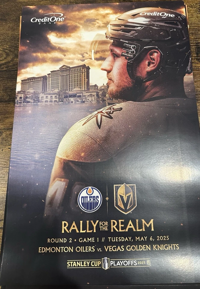 Pósters Vegas Golden Knights vs Edmonton -2025 playoffs ronda 2 juegos 1, 2 y 5 Foto 2 de 4