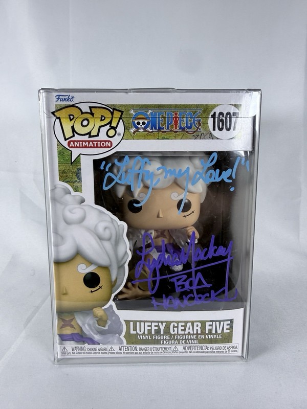 Funko Pop! One Piece Luffy Gear Five #1607 Autographed LYDIA MACKAY with Quote