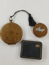 Vintage Makeup Compacts Lot Of 3 See Description 