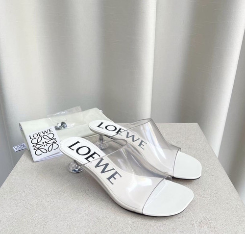 Loewe Toy PVC Transparent Kitten Heel Mule Sandals sz 38/8B $950.00
