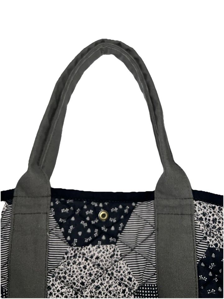 Free People Large Bag Pippa Patchwork Blue 22”Wx15”T W/Accessory Bag 10.5”x8.5” - Image 2 of 4